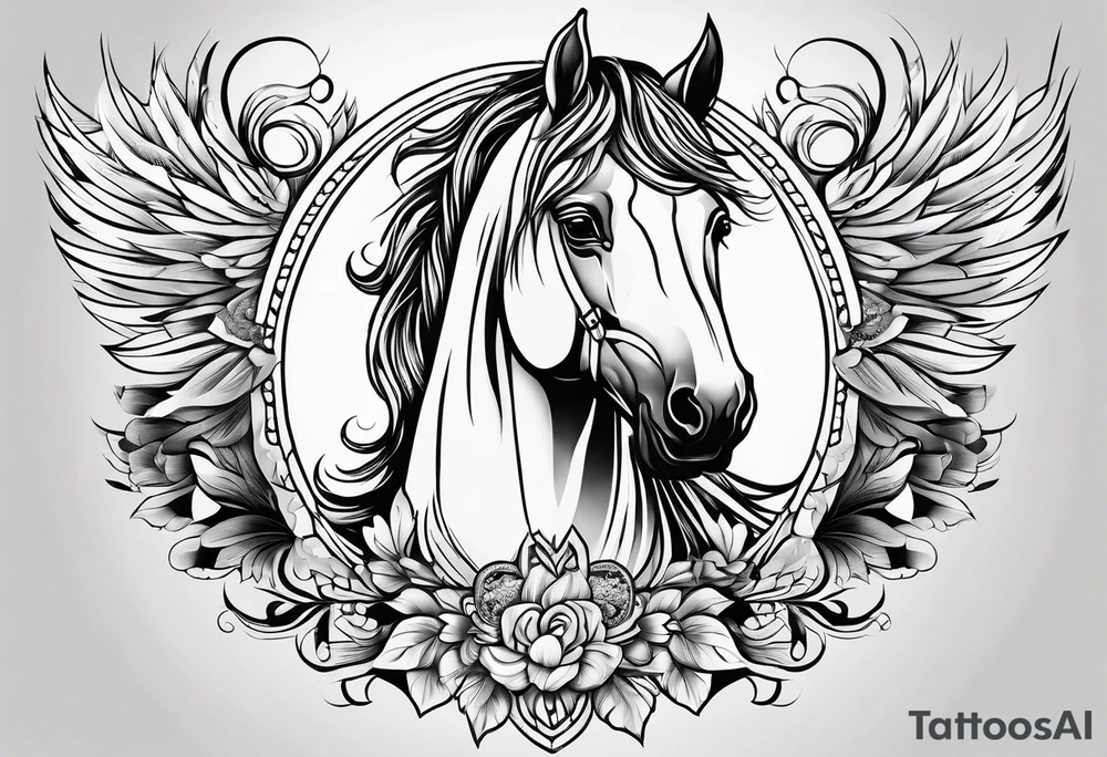 Plume cheval a tattoo idea