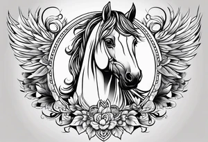 Plume cheval a tattoo idea