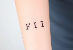 The letters “F I B I” tattoo idea