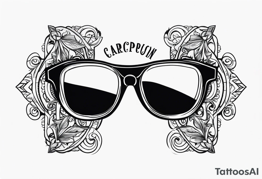 capricorn sunglasses shotgun tattoo idea
