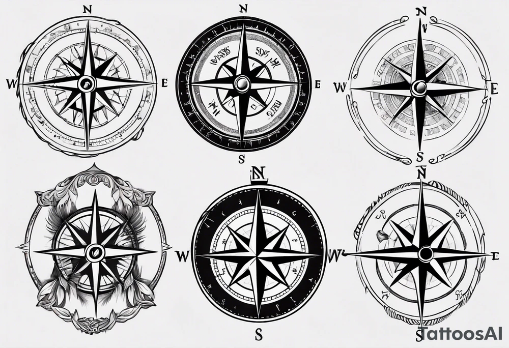 compass tattoo idea