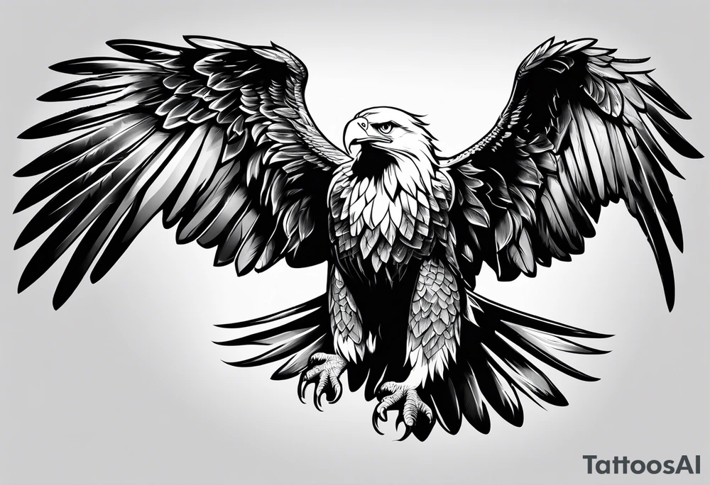 Wing of eagle tattoo idea