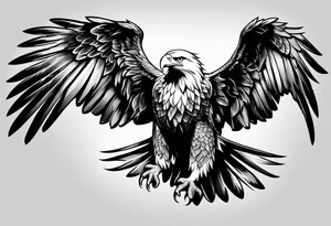 Wing of eagle tattoo idea