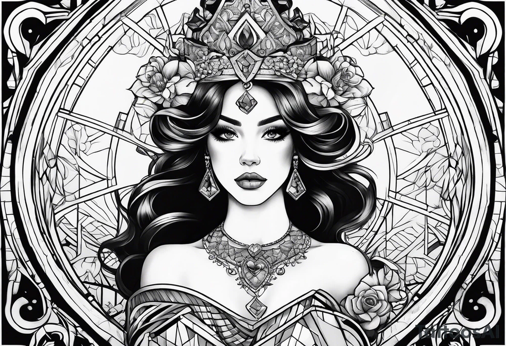 The beautiful and damned princess tattoo idea