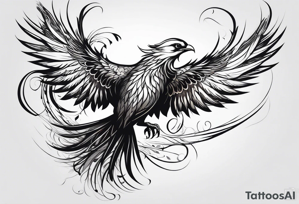 Phoenix bird flying sideways

, tattoo idea