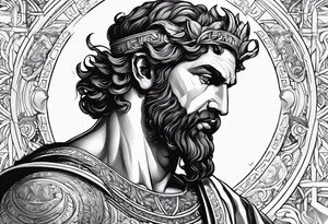 the greek god melitus embodying masculinity tattoo idea