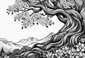 Baum mit langen Wurzeln tattoo idea
