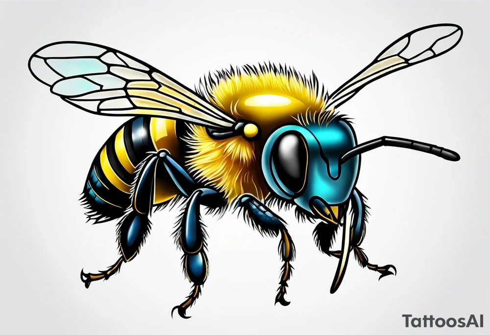 Small bee, not real tattoo idea