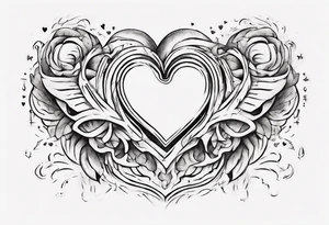 a heart with the quote through thick and thin tattoo idea