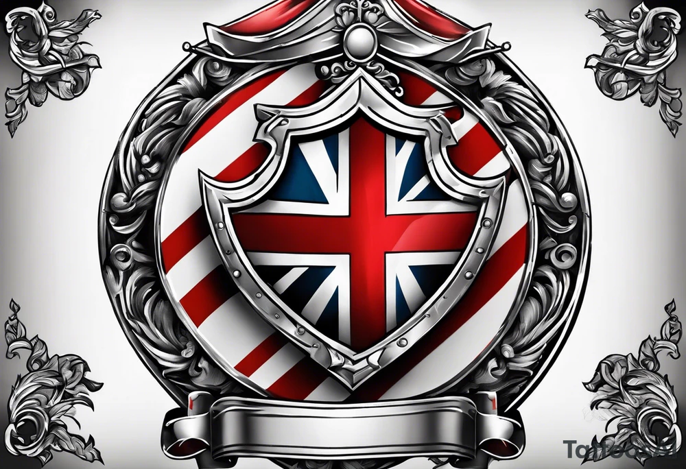 cross of st george on shield tattoo idea