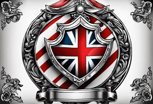 cross of st george on shield tattoo idea
