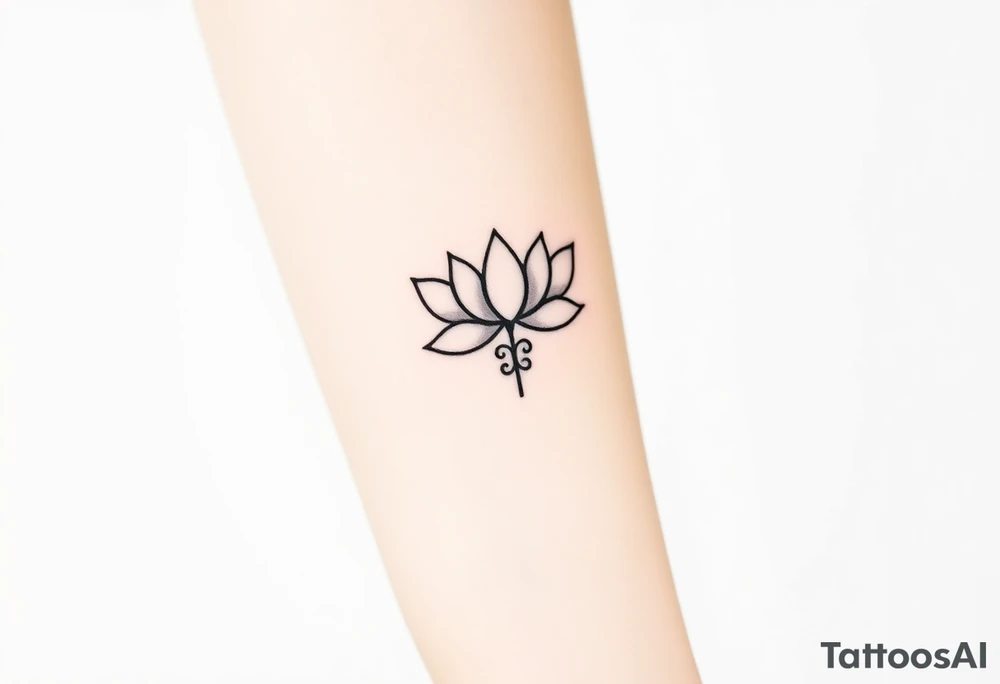 Lotus and Leo symbol tattoo idea