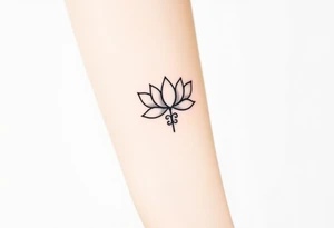 Lotus and Leo symbol tattoo idea