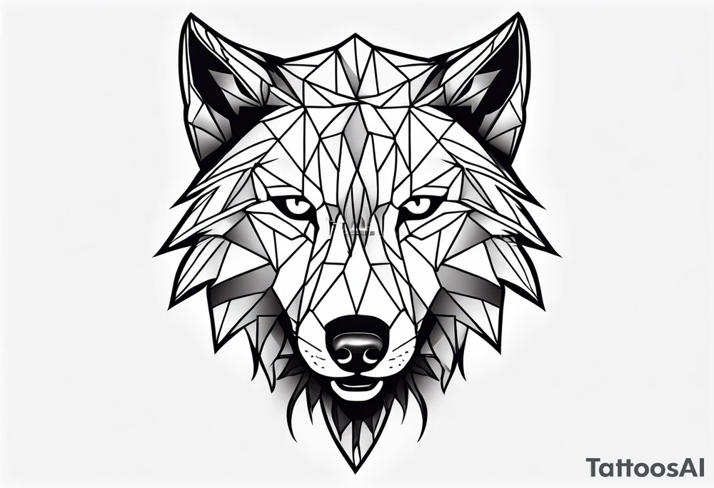 Dire wolf head tattoo idea
