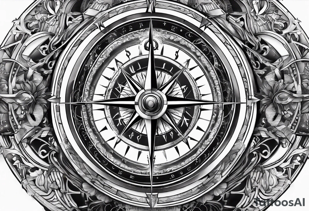 Broken Compass tattoo idea