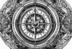 Broken Compass tattoo idea