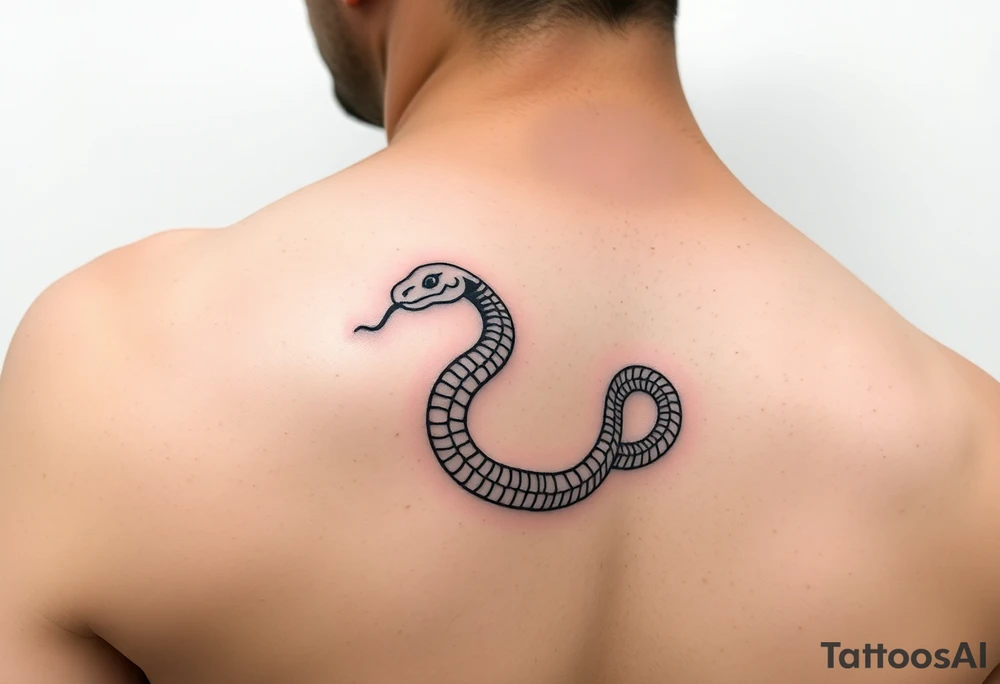 snake for a lower leg thats feminine simple but still distinctive tattoo idea