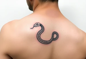 snake for a lower leg thats feminine simple but still distinctive tattoo idea