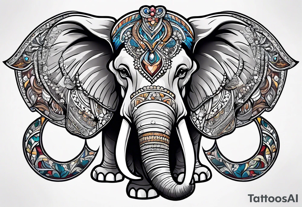 Angry elephant tattoo idea
