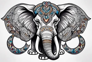 Angry elephant tattoo idea