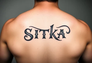 SITKA written with Irish weave tattoo idea