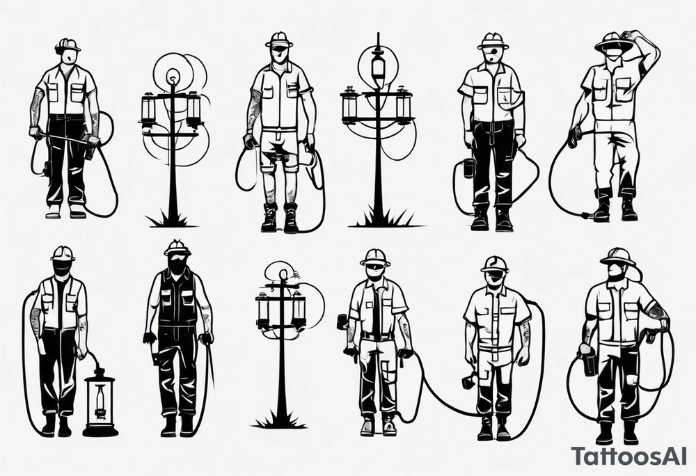 power line utility worker tattoo idea