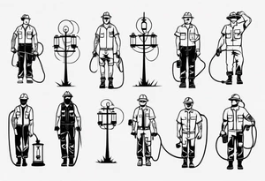 power line utility worker tattoo idea