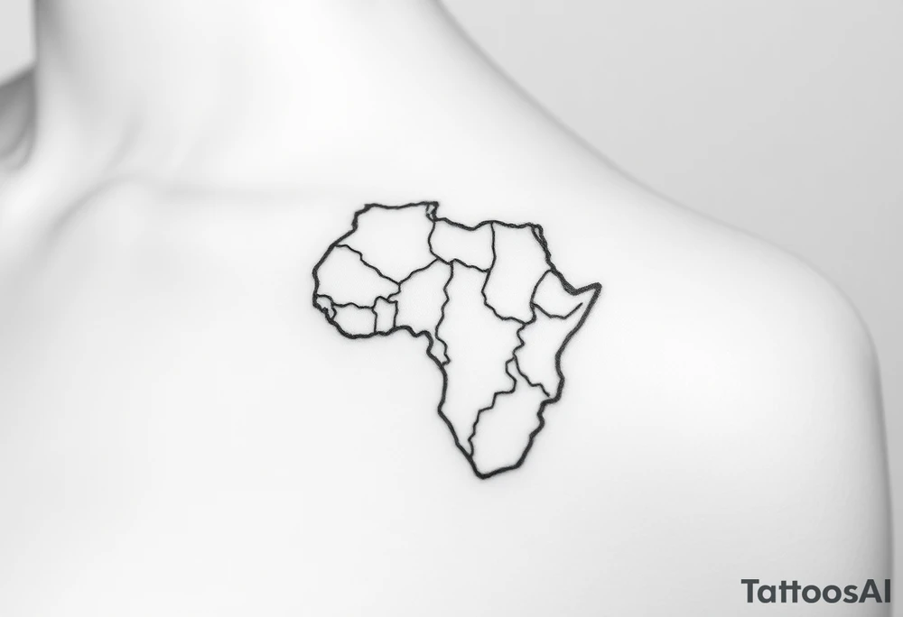 map of south sudan tattoo idea