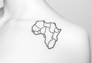 map of south sudan tattoo idea