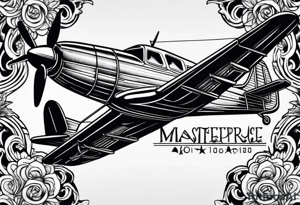 Spanner and airplane tattoo idea