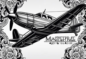 Spanner and airplane tattoo idea