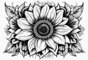 sun flower tattoo idea