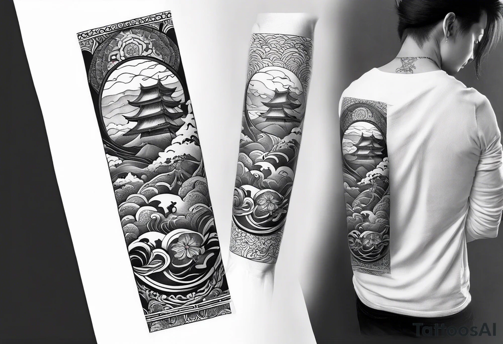 Reincarnation long forearm tattoo tattoo idea