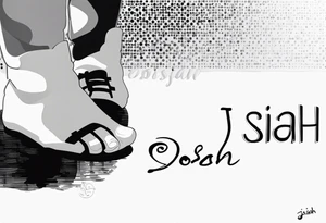 My son name JOSIAH with his footprint tattoo idea