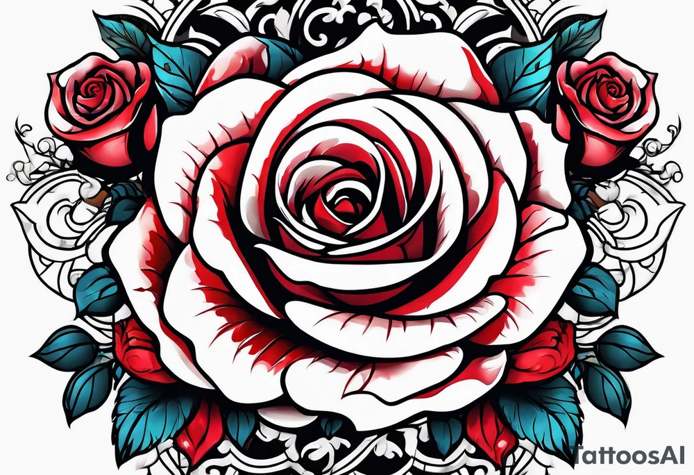 Rose,blood tattoo idea