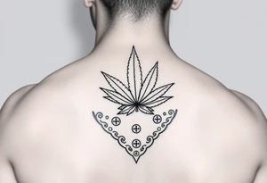 Weed money sign bandana tattoo idea