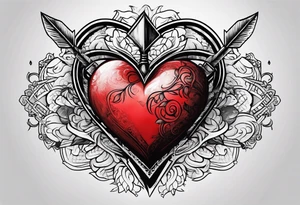 Heart with an arrow through it tattoo idea