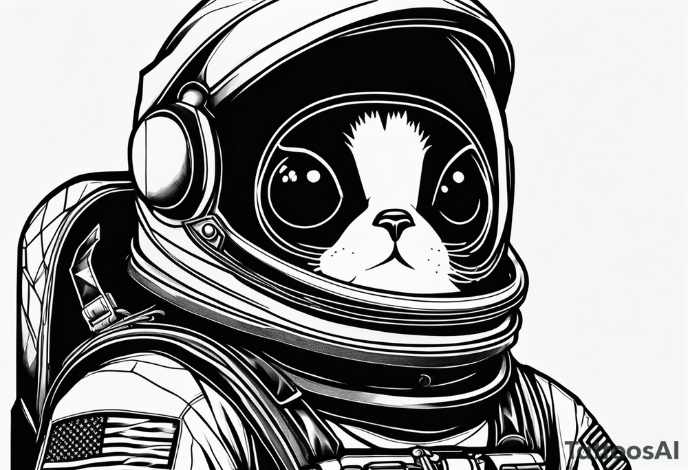 Pingouin astronaut tattoo idea