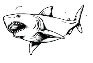 school of sharks from an above view tattoo idea