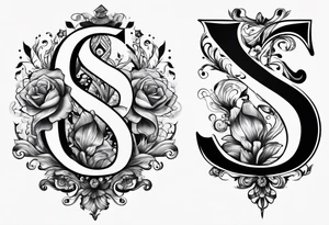 A surreal Letter S tattoo idea