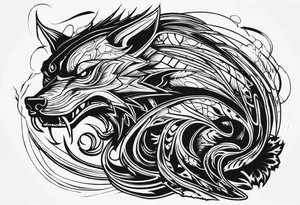 a shadow creature that had an intimidation position tattoo idea