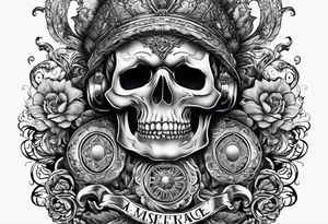 Heavy is the head, macabre tattoo idea