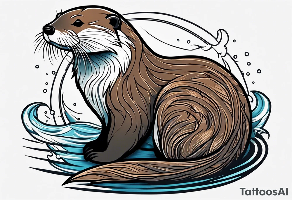 Traditional 
Otter tattoo idea