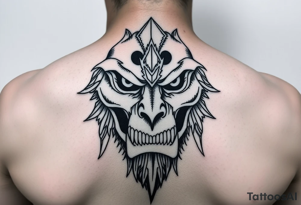Face shot for platos leg sleeve tattoo idea