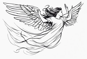 Angel falling out the sky tattoo idea