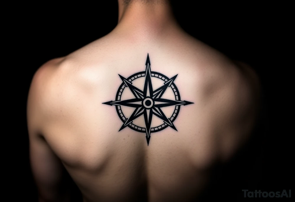 Compass rose tattoo idea