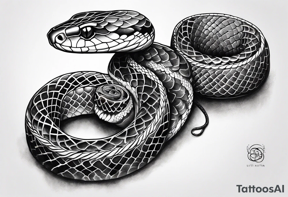 Gentle snake sleeve tattoo idea
