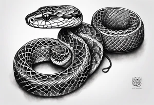 Gentle snake sleeve tattoo idea