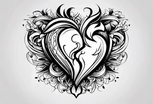 Broken heart being repaired tattoo idea