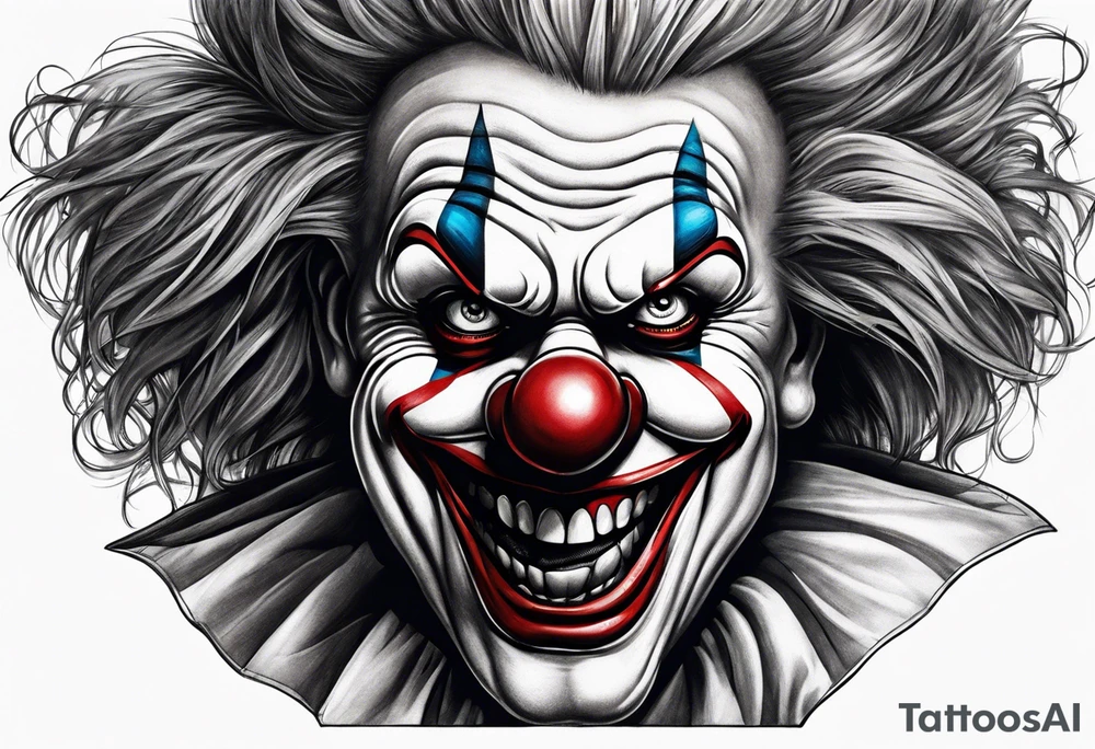 Evil clown
Portrait tattoo idea